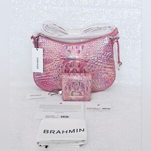 NWT Brahmin MAGENTA WONDERLAND Shayna w/Jane Wallet